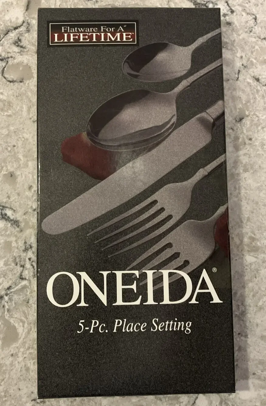 Oneida FROSTFIRE 5 Piece Place Setting Stainless Steel Flatware USA 6 AVAILABLE